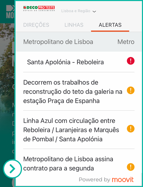 Rotas sem surpresas. Com a barra dos alertas, nada escapa.